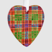 MAC RAE TARTAN Acryl Hart Ornament (voorkant)