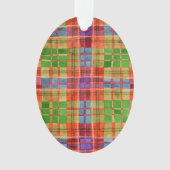 MAC RAE TARTAN acryl ovaal Ornament (voorkant)