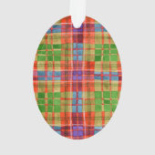 MAC RAE TARTAN acryl ovaal Ornament (achterkant)
