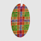 MAC RAE TARTAN acryl ovaal Ornament (voorkant)