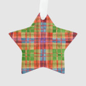 MAC RAE TARTAN Acryl Star Ornament (achterkant)