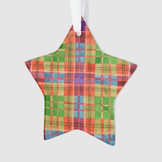 MAC RAE TARTAN Acryl Star Ornament (voorkant)