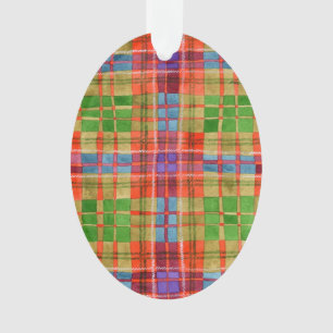 MAC RAE TARTAN Acrylen Ovaal Ornament