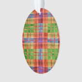MAC RAE TARTAN Acrylen Ovaal Ornament (voorkant)