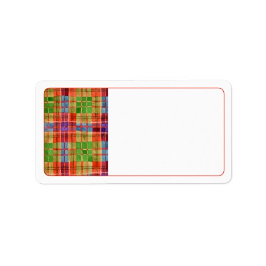 MAC RAE TARTAN Adreslabels Etiket (Voorkant)