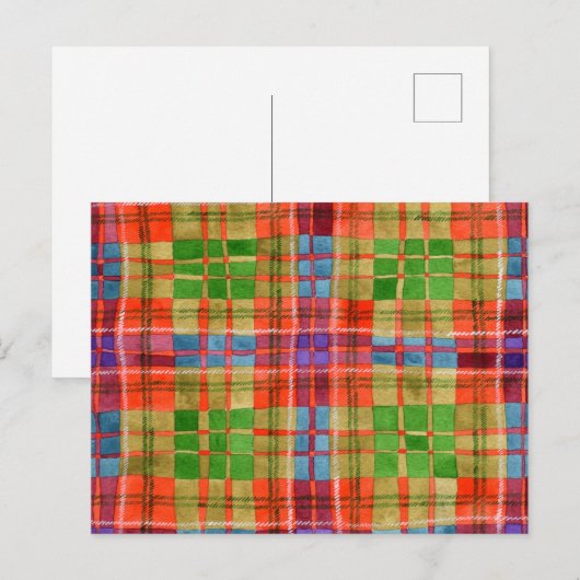 MAC RAE TARTAN Ansichtkaart Briefkaart (Voorkant / Achterkant)