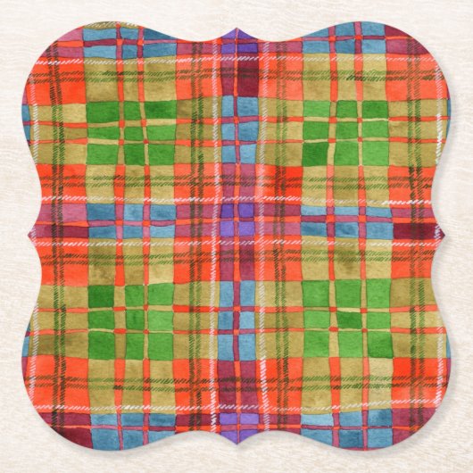 MAC RAE TARTAN beugel papier Onderzetters (Voorkant)