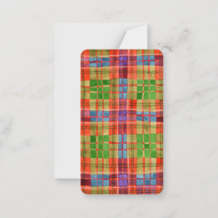 MAC RAE TARTAN bladwijzer - 3,5x2 kaart Notitiekaartje