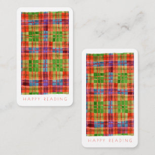 MAC RAE TARTAN Bladwijzer - 3.5x2 Kaart + Tekst Notitiekaartje
