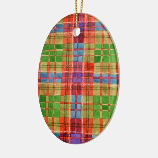 MAC RAE TARTAN Ceramic Oval Ornament (Links)