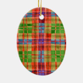 MAC RAE TARTAN Ceramic Oval Ornament (Achterkant)