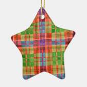 MAC RAE TARTAN Ceramic Star-Ornament Keramisch Ornament (Links)