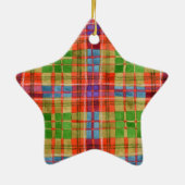 MAC RAE TARTAN Ceramic Star-Ornament Keramisch Ornament (Achterkant)