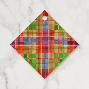 MAC RAE TARTAN Diamond Gift Labels