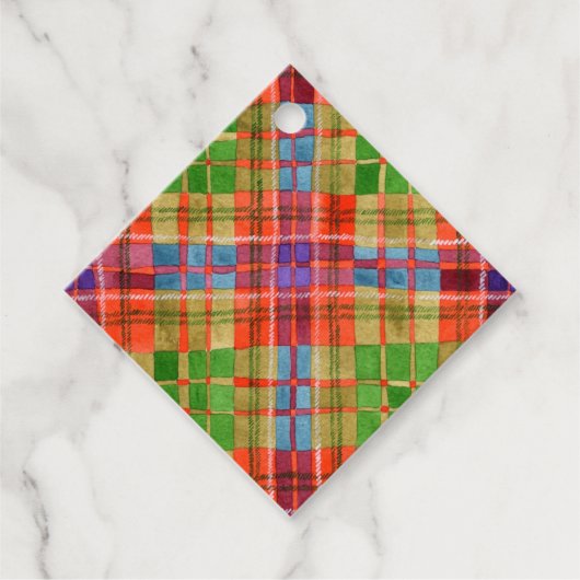 MAC RAE TARTAN Diamond Gift Labels (Voorkant)