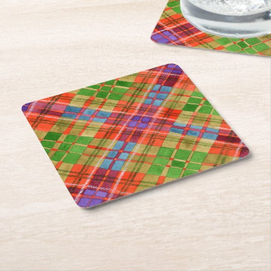 MAC RAE TARTAN Diamond Paper Onderzetters (Schuin)