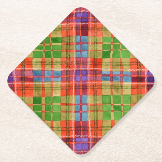 MAC RAE TARTAN Diamond Paper Onderzetters (Voorkant)
