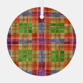 MAC RAE TARTAN Glas Cirkel Ornament (Achterkant)
