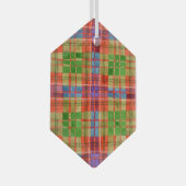 MAC RAE TARTAN Glass Hexagon Ornament (Voorkant Rechts)