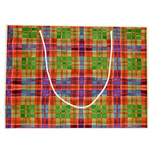 MAC RAE TARTAN Grote Gift Bag Groot Cadeauzakje (Achterkant)