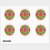 MAC RAE TARTAN Grote ronde envelop afdichtingen Sticker (Vel)