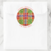 MAC RAE TARTAN Grote ronde envelop afdichtingen Sticker (Tas)