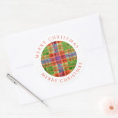 MAC RAE TARTAN Grote ronde Stickers + tekst (Envelop)