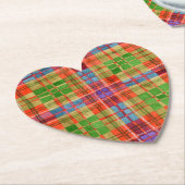 MAC RAE TARTAN Hart Papier Onderzetters (Gekanteld)