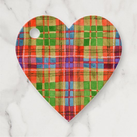MAC RAE TARTAN Heart Gift Labels (Voorkant)