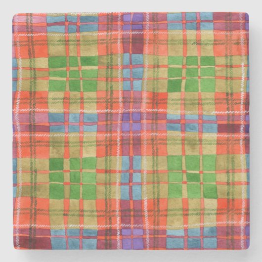 MAC RAE TARTAN Marmeren Steen Onderzetter (Voorkant)