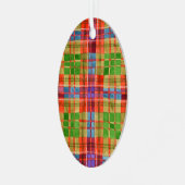 MAC RAE TARTAN Metaal Ovaal Ornament (Voorkant links)