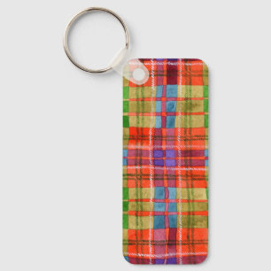 MAC RAE TARTAN Metal Rectangle Sleutelhanger