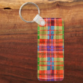 MAC RAE TARTAN Metal Rectangle Sleutelhanger (Voorkant)