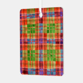 MAC RAE TARTAN Metal Square Ornament (Voorkant links)