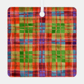 MAC RAE TARTAN Metal Square Ornament (Achterkant)