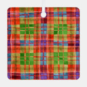 MAC RAE TARTAN Metal Square Ornament (Voorkant)