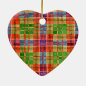 MAC RAE TARTAN Ornament keramisch hart (Achterkant)