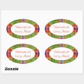 MAC RAE TARTAN ovale "handgemaakte" Stickers (Vel)