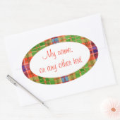 MAC RAE TARTAN Ovale Matte Stickers (Envelop)