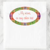 MAC RAE TARTAN Ovale Matte Stickers (Tas)