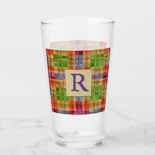 MAC RAE TARTAN Pint Glass Glas (Voorkant)