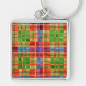 MAC RAE TARTAN Premium Square Sleutelhanger (Voorkant)