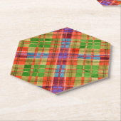 MAC RAE TARTAN Puntige Zeshoek Papier Onderzetters (Schuin)