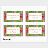 MAC RAE TARTAN Rechthoekige "Handgemaakte" Sticker (Vel)