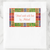 MAC RAE TARTAN Rechthoekige "Handgemaakte" Sticker (Tas)