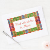 MAC RAE TARTAN Rechthoekige "Handgemaakte" Sticker (Envelop)