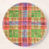 MAC RAE TARTAN Rond Zandsteen Onderzetter (Voorkant)