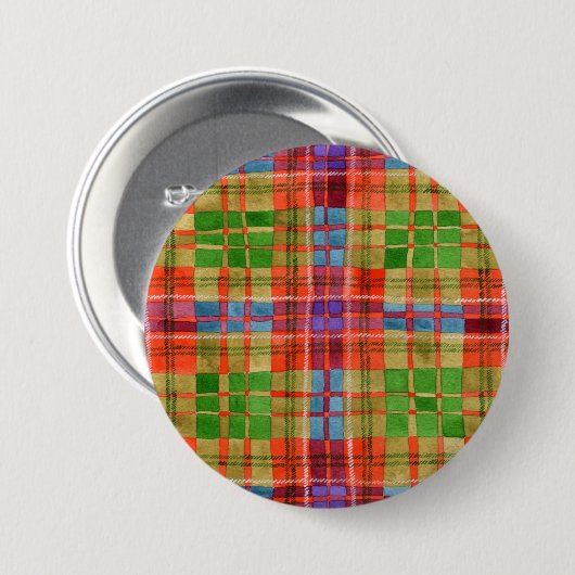 MAC RAE TARTAN Ronde Pin Button (Voorkant /achterkant)