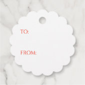 MAC RAE TARTAN Scalloped Gift Labels (Achterkant)