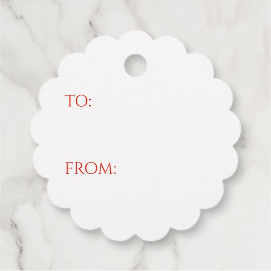 MAC RAE TARTAN Scalloped Gift Labels (Achterkant)